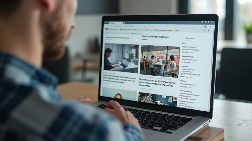 Laptop scherm toont Nederlandse nieuwswebsite met artikelen over Nederlandse cultuur en geschiedenis